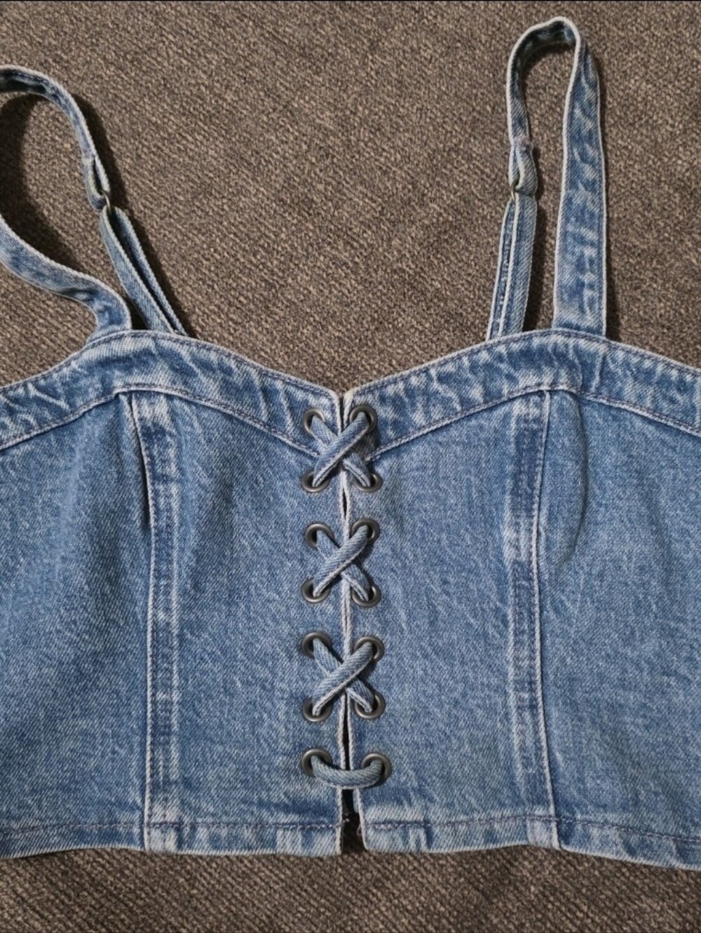 Sexy Rare social tourist jean corset top Y2k